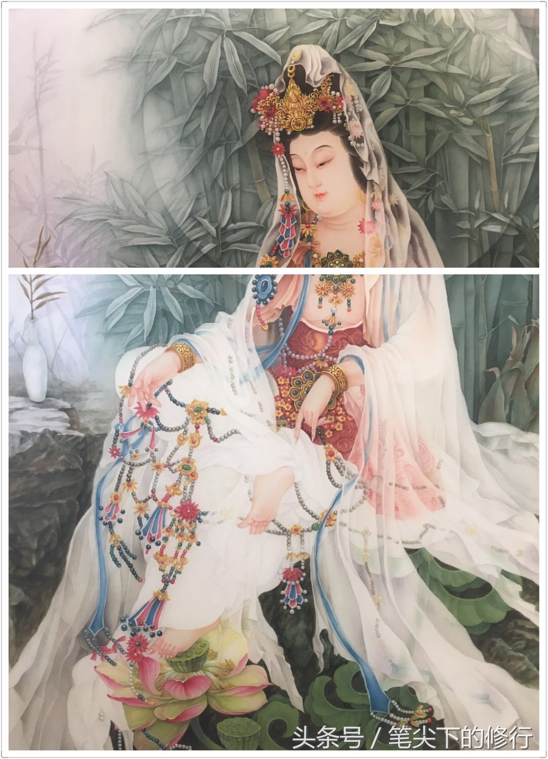 美到极致的菩萨｜听涛观瀑望水月，静思禅定得自在