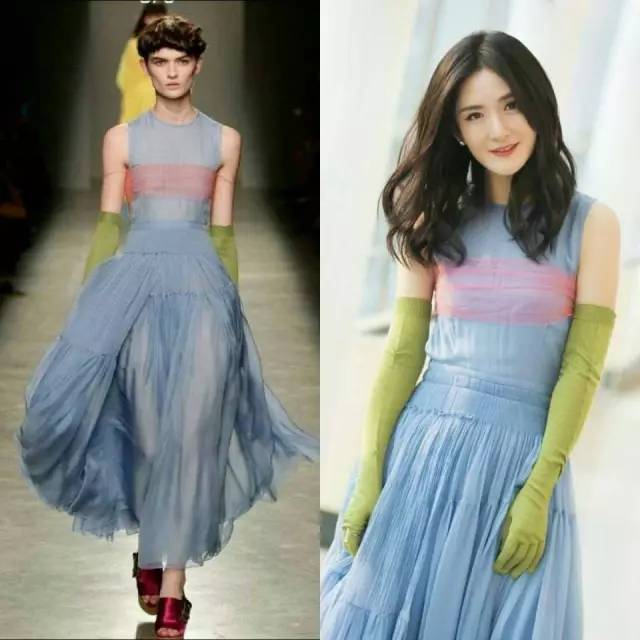 比渔网袜更猎奇的存在，杨幂谢娜领衔“袖套时尚”，前卫还是尴尬？