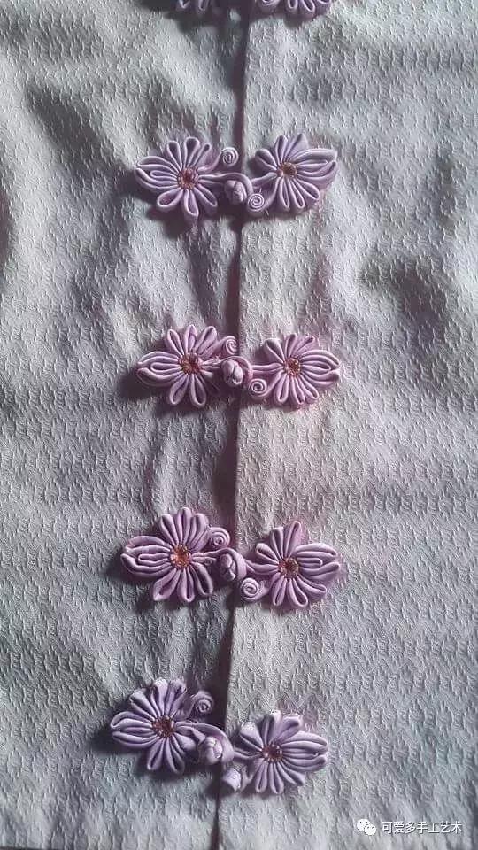 手工盘扣最简单版,用布做盘扣慢动作教程