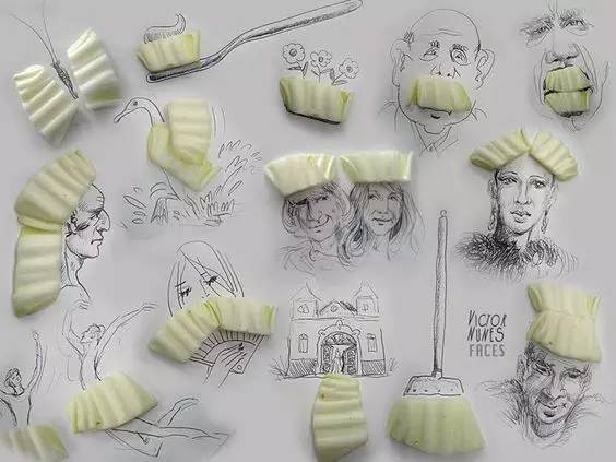 100幅治愈系铅笔小插画,铅笔创意插画