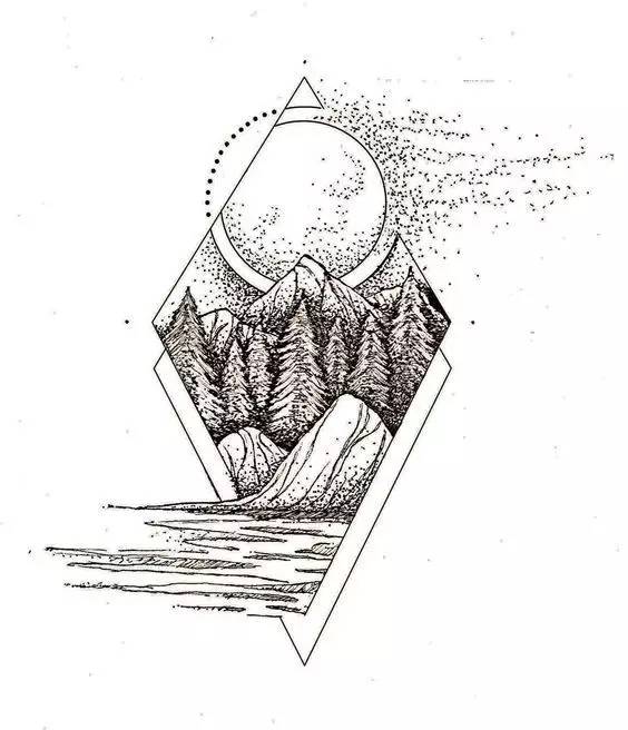 针管笔入门手绘1000例临摹图,针管笔手绘初学者