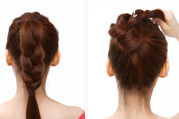 韩式发型扎法慵懒秋冬显脸小,韩式发型扎法步骤教程
