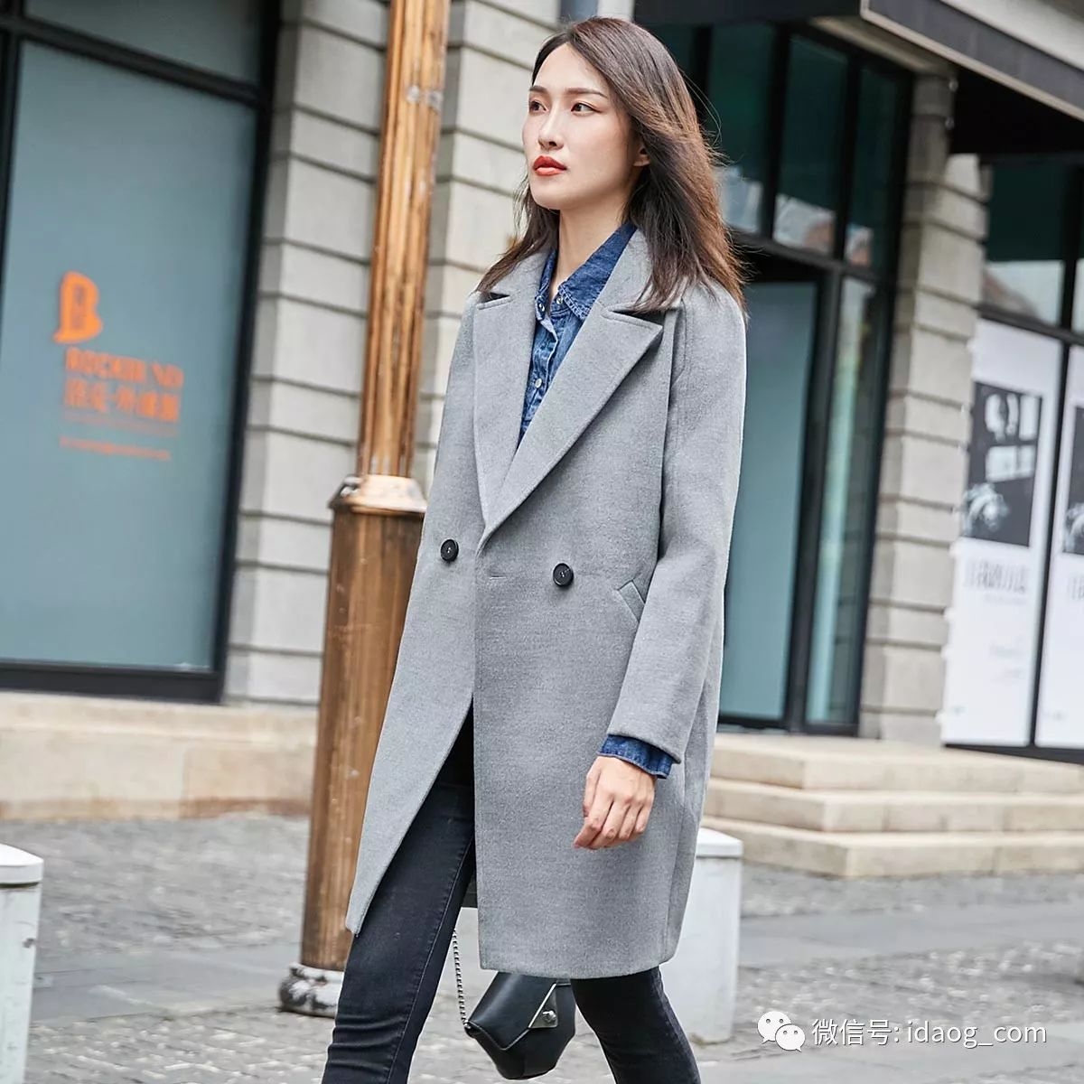 双排扣羊绒大衣怎么穿好看,双排扣系带大衣