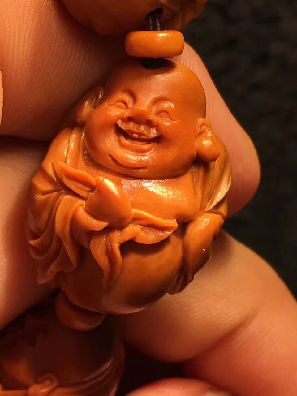 橄榄核纯手工核雕关公,纯手工橄榄核核雕