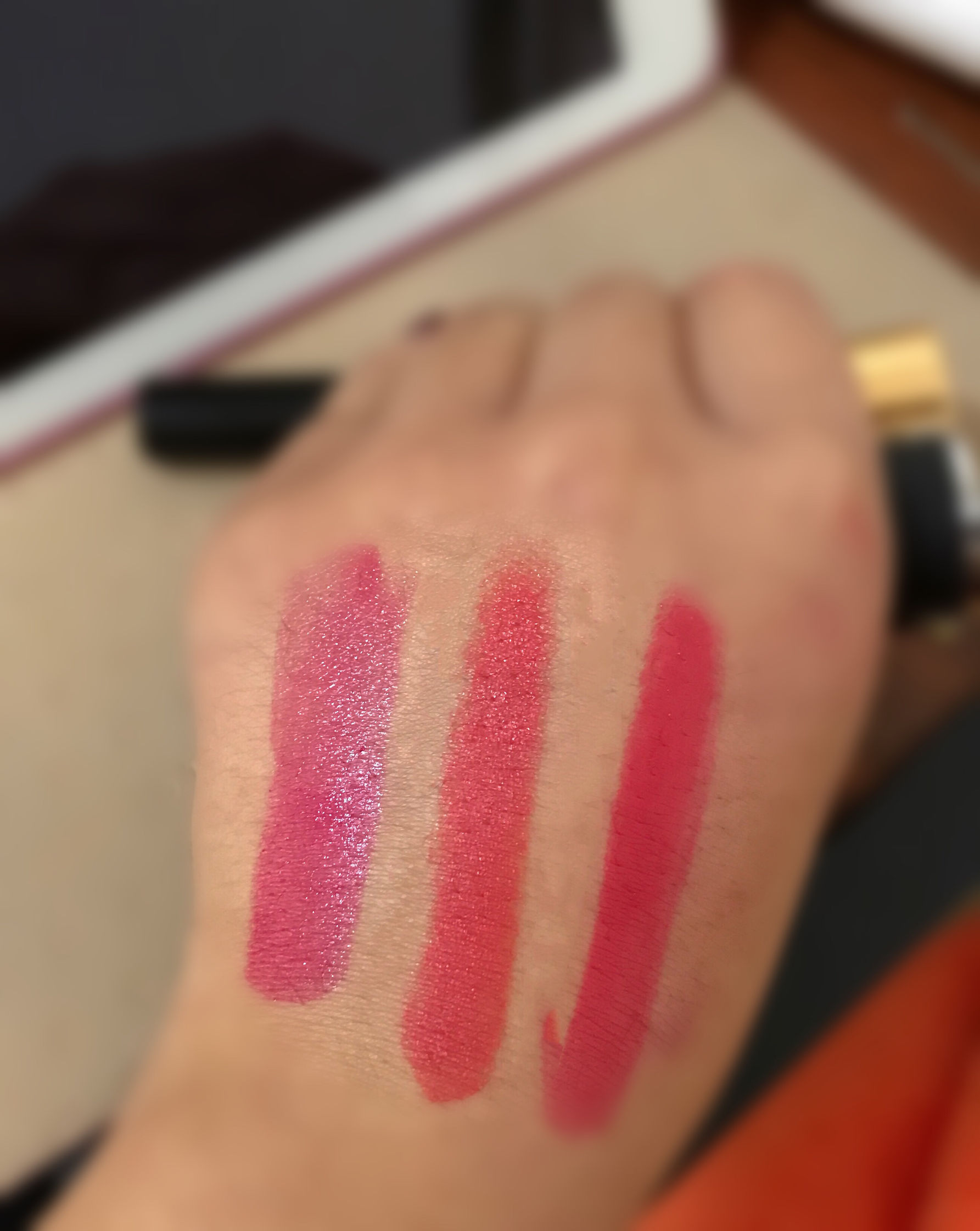 兰蔻和香奈儿口红色号推荐,tf27口红试色三姐妹