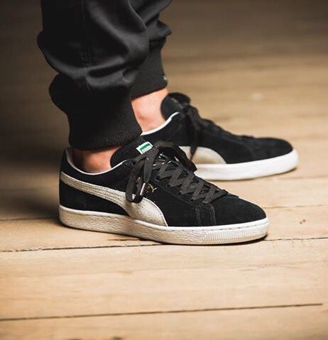 pumasuedeclassic黑色板鞋穿搭,PUMA复古板鞋