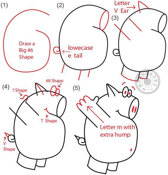 6-12岁儿童简笔画教程,猪妈妈的简笔画简单又好看
