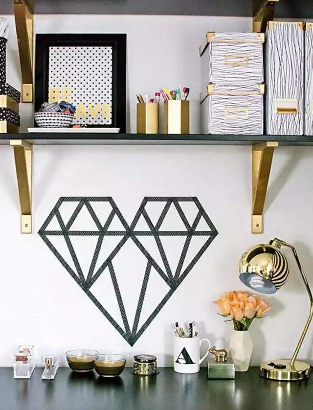 装饰胶带创意用法,胶带纸装饰墙壁