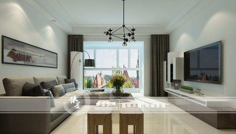 中央花园城装修效果图,芜湖新中式120平米装修风格