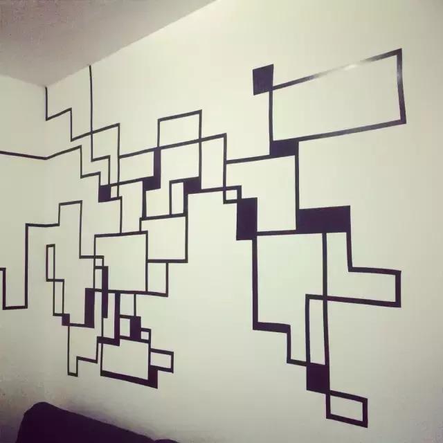 装饰胶带创意用法,胶带纸装饰墙壁