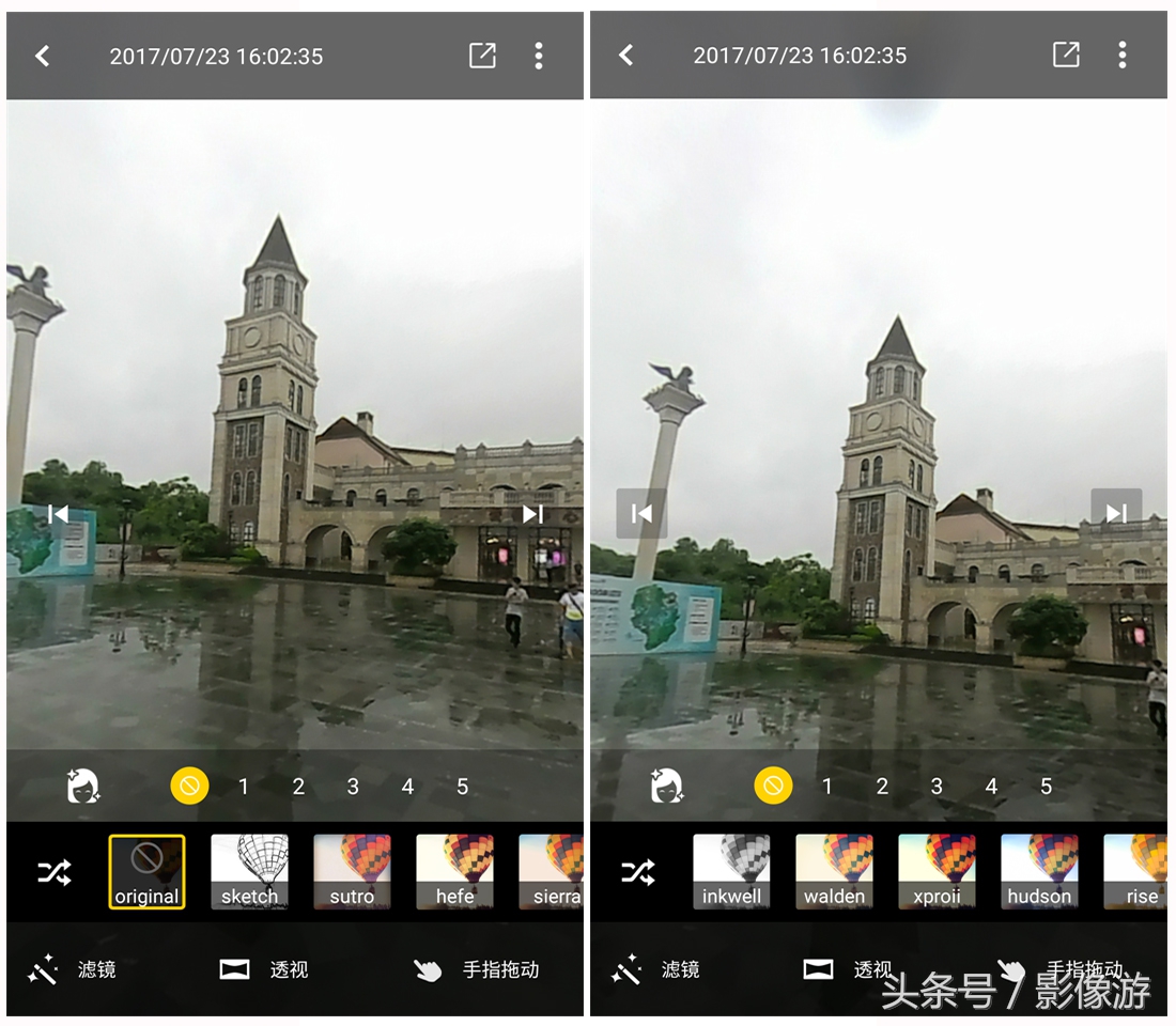 傻瓜式一键拍照,一键拍摄全景图和手动拍摄全景图