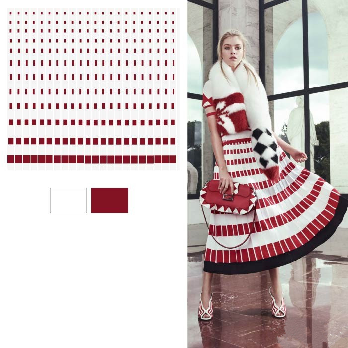 秀场系列服装配色效果图,彩色印花时尚秀图片高清