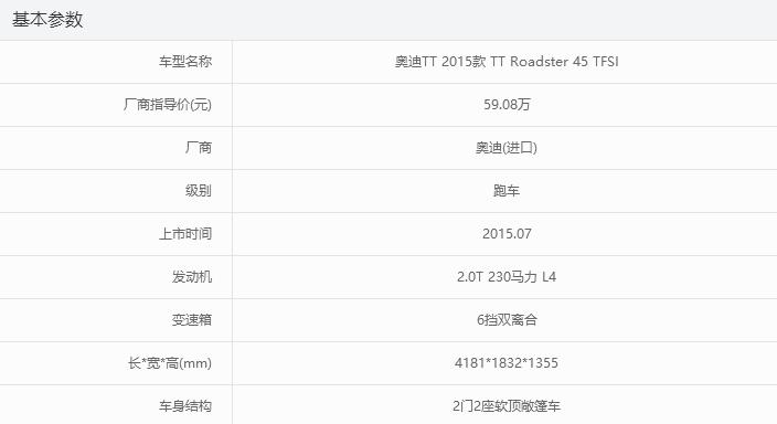 奥迪tt敞篷2021款落地多少钱,奥迪ttrs-r敞篷