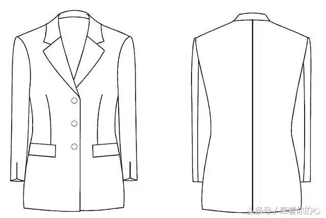 三开身的女西装制版,最简单三开身休闲女式西装裁剪