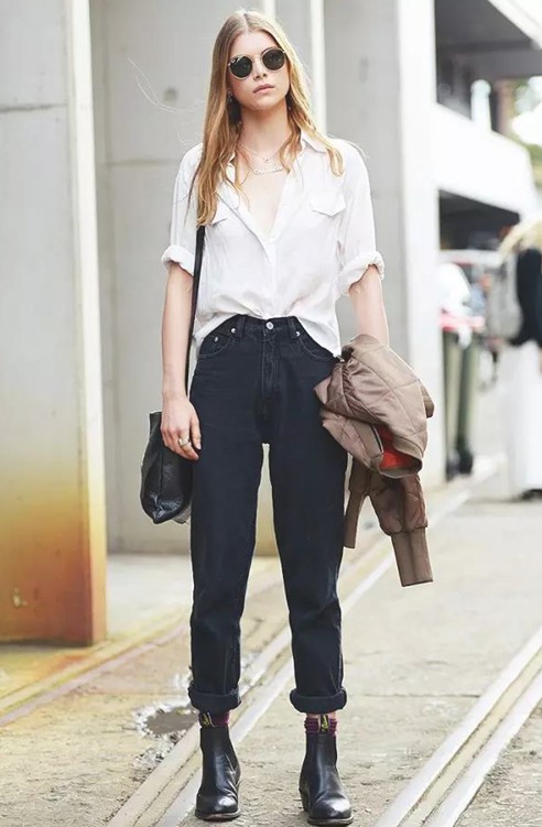 切尔西短靴搭配图片大全,切尔西短靴经典搭配图片