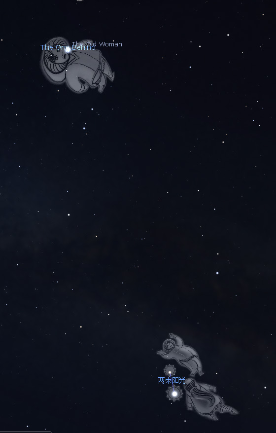 中国的牛郎星和织女星,爱斯基摩人管它们叫什么名字?