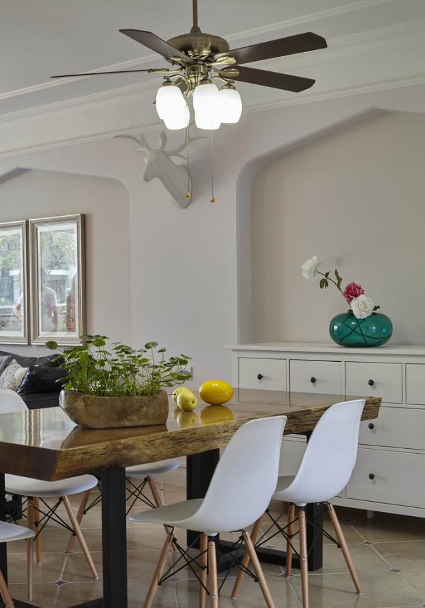 客厅最好看的吊扇灯,极简侘寂风吊扇灯