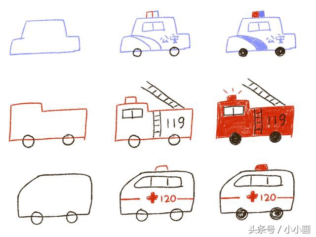 不会骑自行车简笔画,没有轮子的车简笔画