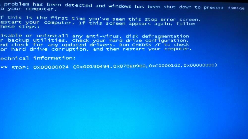 电脑蓝屏代码000024怎么解决,电脑蓝屏代码0x00000051