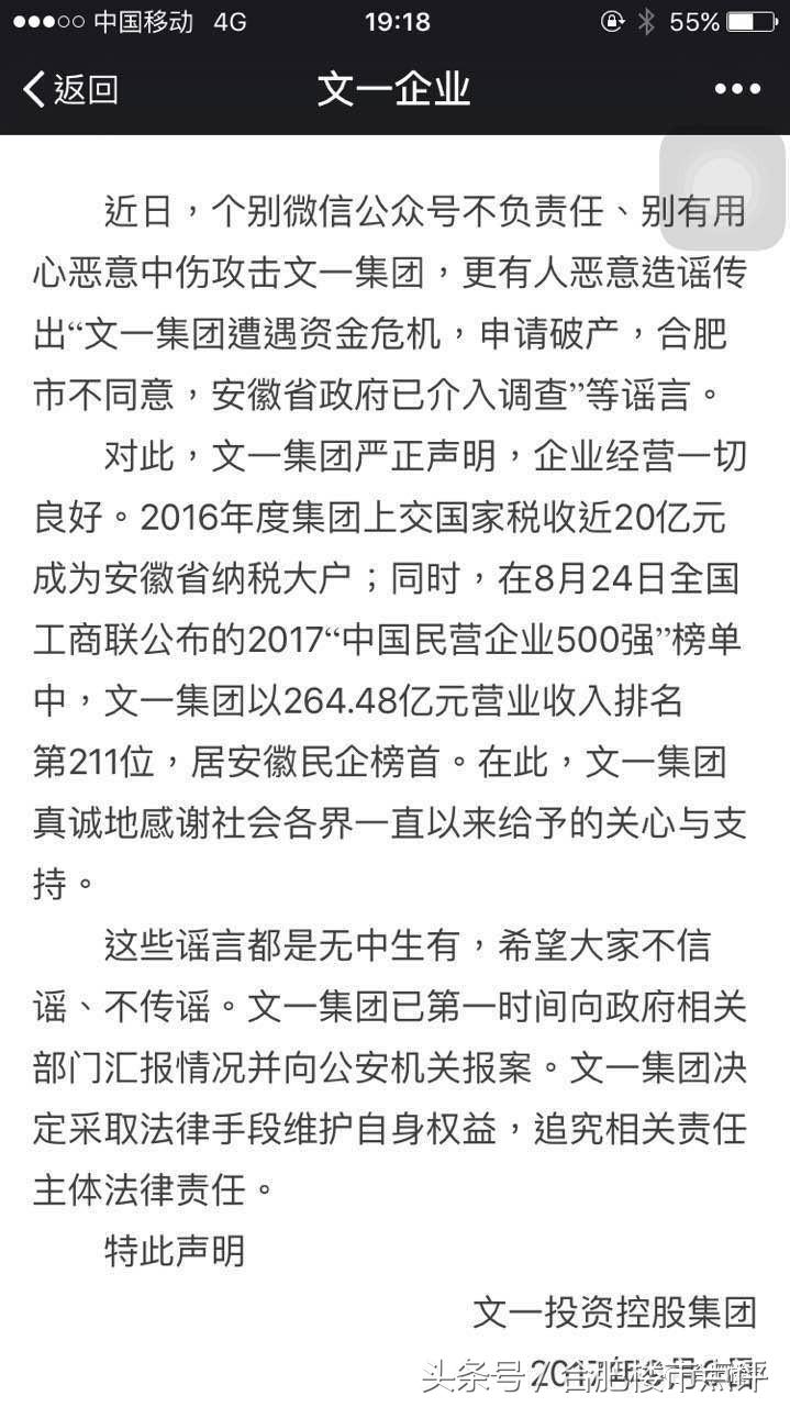 文一房地产集团是否出现资金问题,文一资金链危机