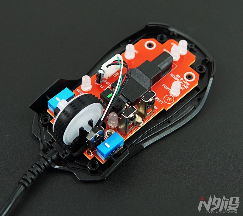 狼派at405游戏鼠标,狼派鼠标拆解