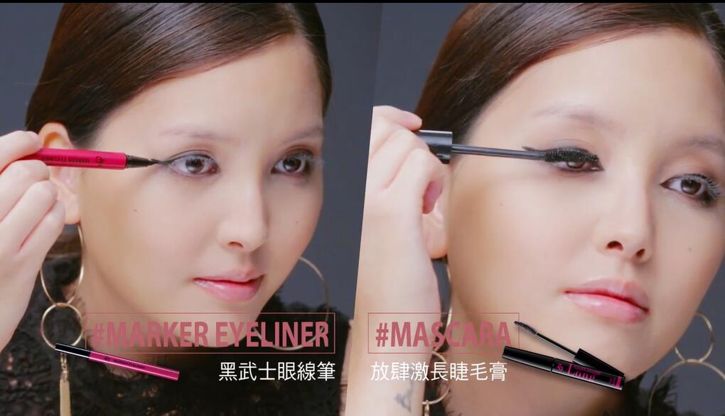 粉色眼影双重奏，用眼眉色调+线条决定时尚表情！