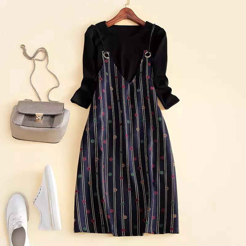 灰色吊带连衣裙怎么叠穿,吊带连衣裙穿搭技巧