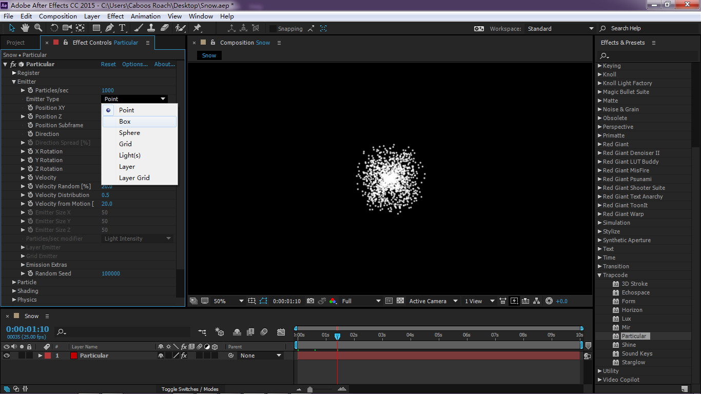 ae粒子飘落效果教程,ae中下雪效果使用的是什么效果