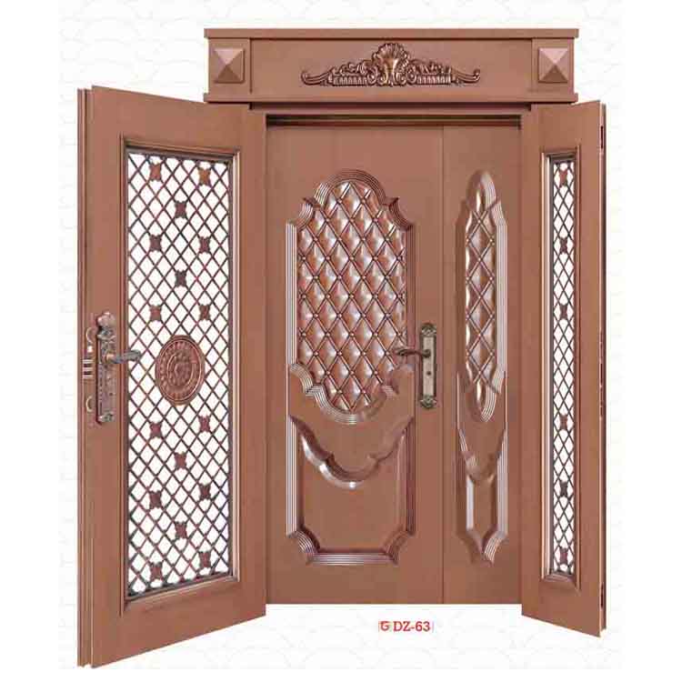 铸铝门仿铜门,仿铜门和不锈钢镀铜门的区别
