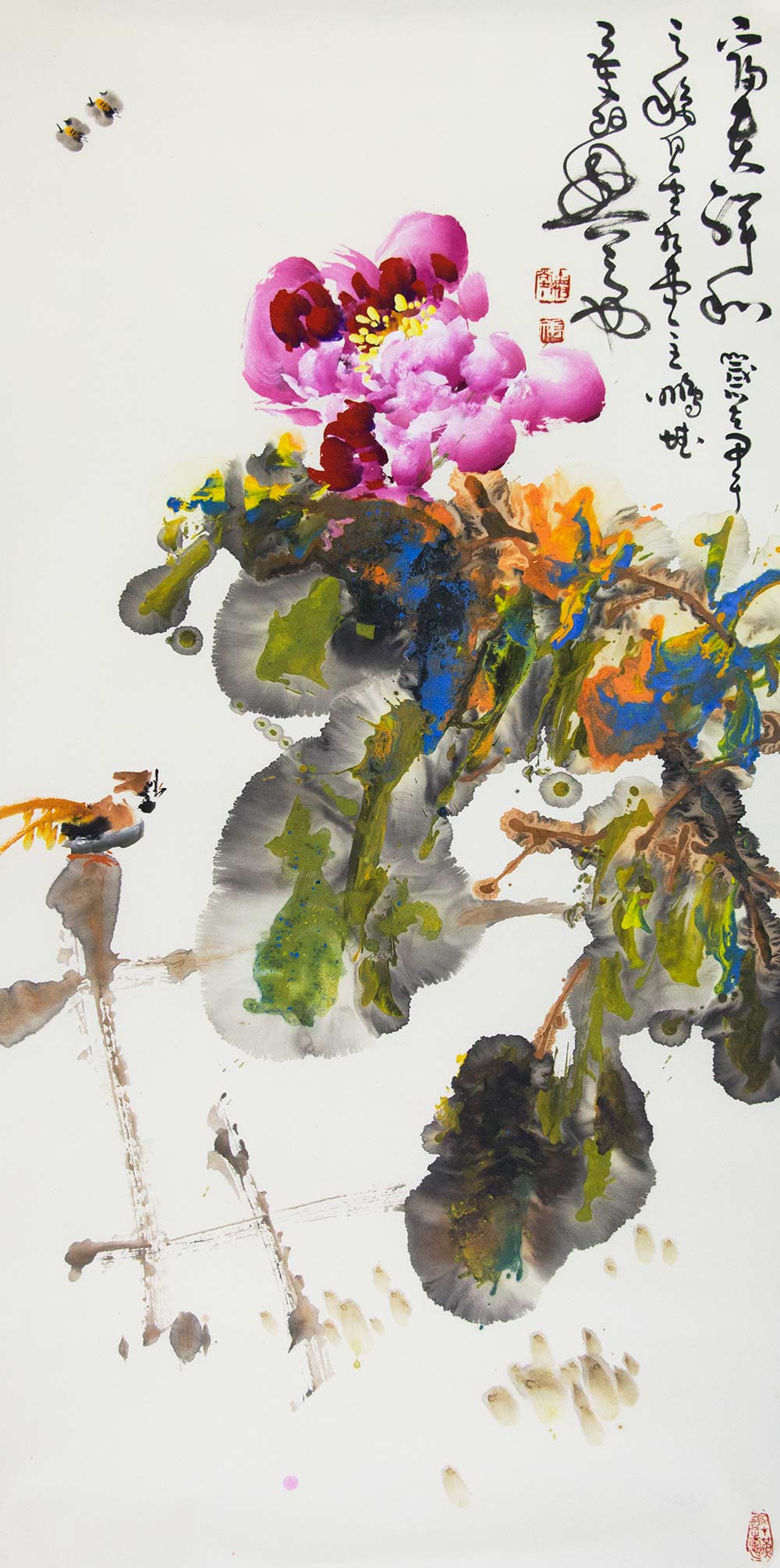 李长文书画,李长文花鸟画