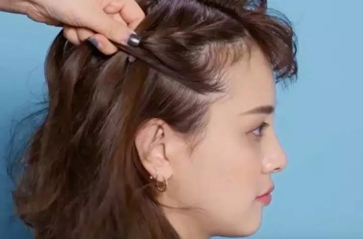 周冬雨同款发型编发教程,周冬雨春风十里不如你编发