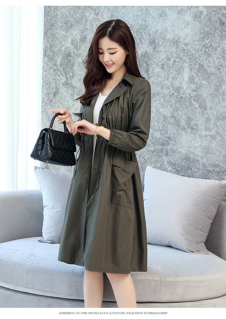 秋冬风衣女款中长款时尚款韩版,韩版风衣外套女中长款洋气大方