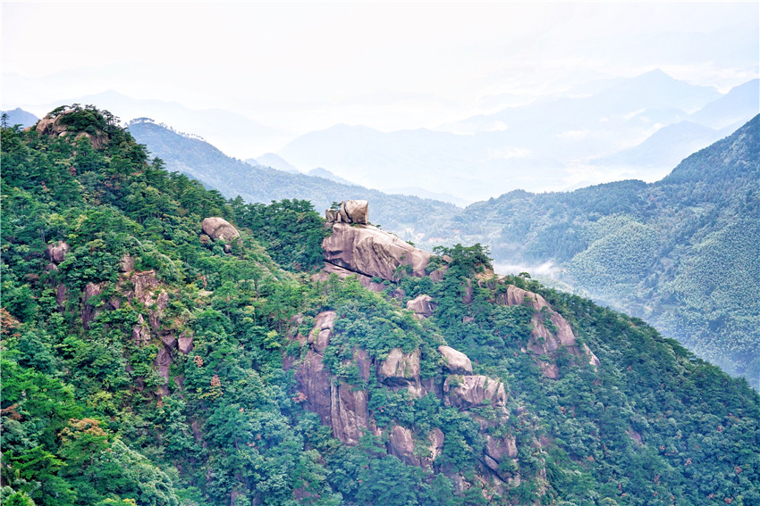 九华山天台景区航拍,九华山天台明月