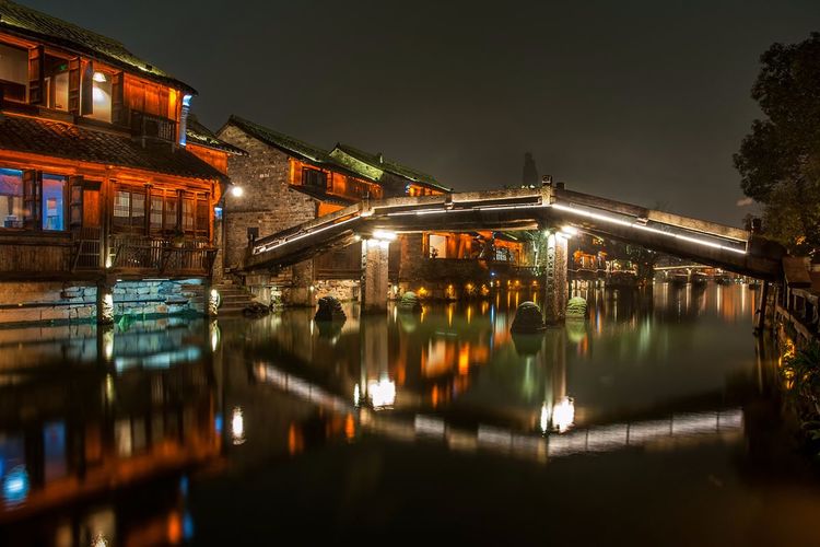 江南水乡乌镇诗情画意,江南水乡乌镇落日余晖