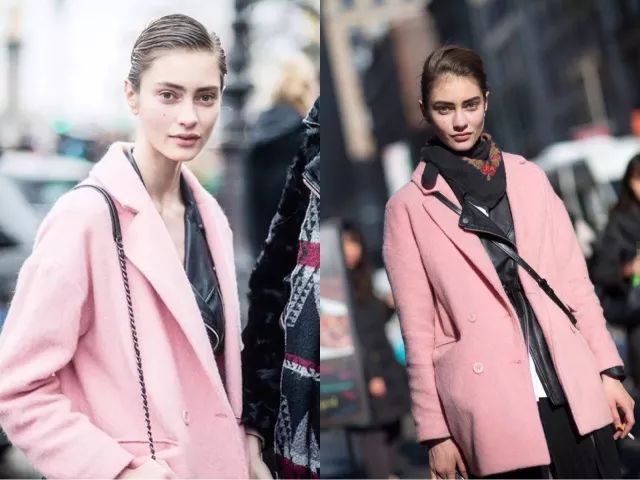 粉色大衣怎么搭配衣服好看,粉色大衣的里面怎样搭配好看