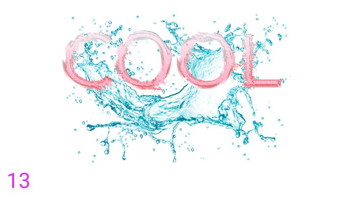 ps教程学起来简单看起来高级,ps制作蓝色风格的水花艺术字教程