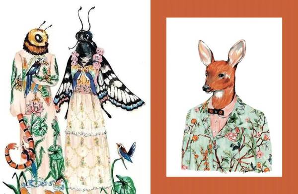 gucci全部插画,gucci法国插画
