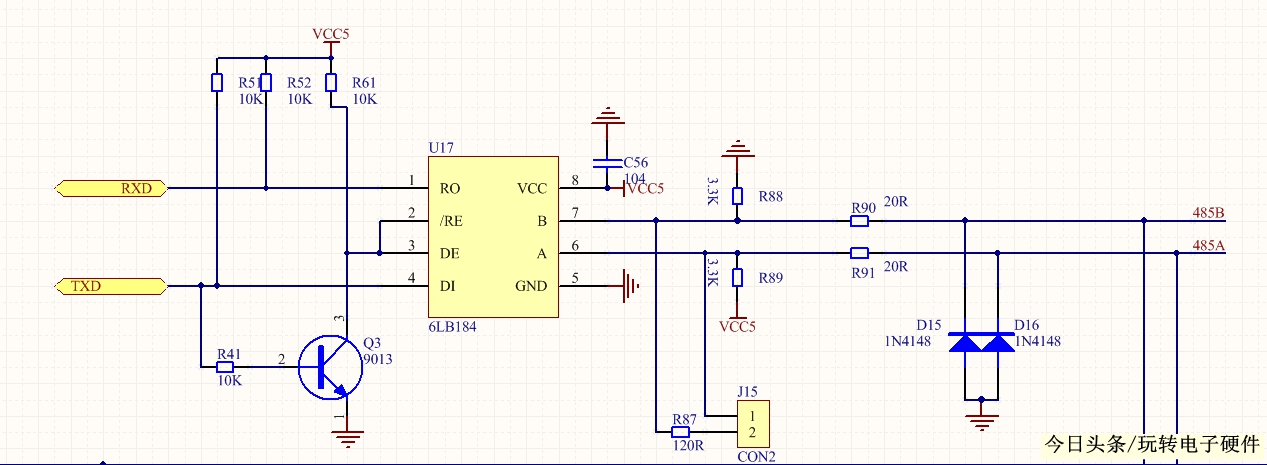 rs485电路设计需要的细节,485接口详细电路设计