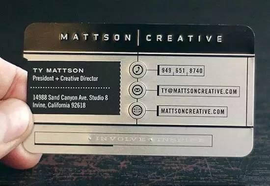 金属名片设计效果图,烫金创意名片设计