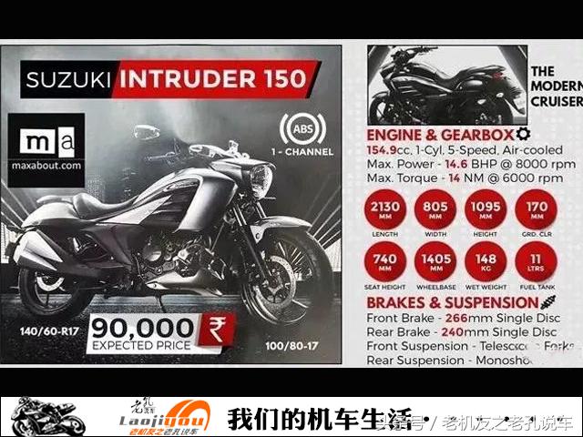 铃木“大排量”新品巡航太子发布，万元售价150的动力但很粗壮