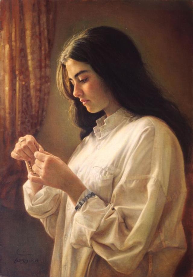 现代油画色彩丰富人物作品,现代艺术油画技法解析