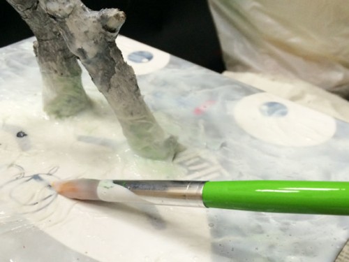 教你用旧盒子和干树枝制作盆景首饰架