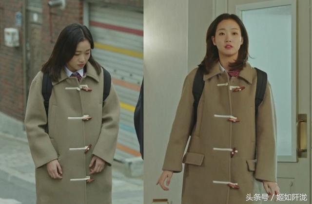 牛角扣大衣中长款毛呢外套高级感,牛角扣中长款大衣推荐