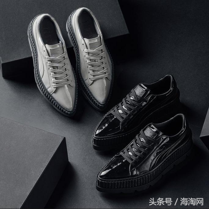 彪马puma蕾哈娜厚底松糕二代,彪马翻毛皮阿甘鞋