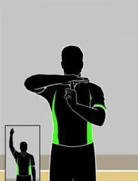 篮球裁判手势2号,篮球裁判11-15号手势