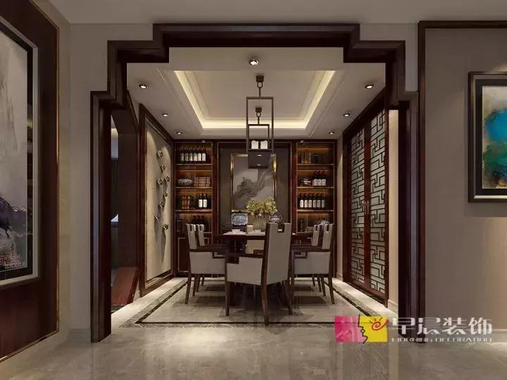 合肥瑞阳公馆105平新中式风格效果图，装修预算15万以内，雅致！