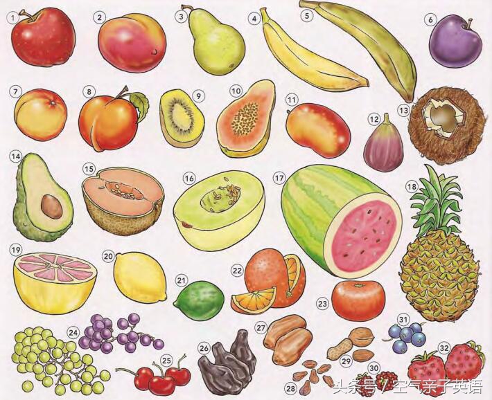 词典不会告诉你，这32种水果的地道英文名称，收藏好跟孩子磨耳朵