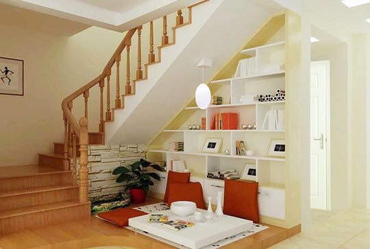 一楼有楼梯的房子怎么装修,40平方公寓楼中楼楼梯款式