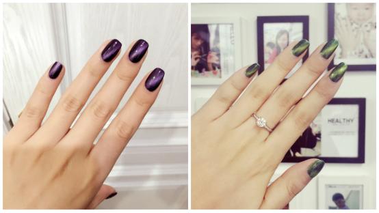 猫眼胶爆款法式,深色系猫眼胶款式推荐