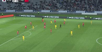 东亚杯中国vs韩国韦世豪首秀,2017东亚杯韦世豪国足进球